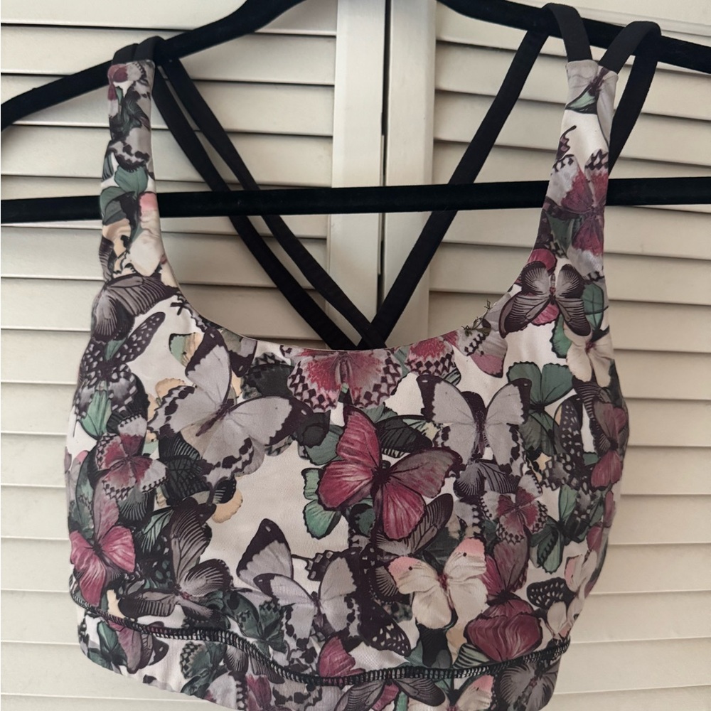 Lulu Lemon Rare Butterfly Print Sports Bra